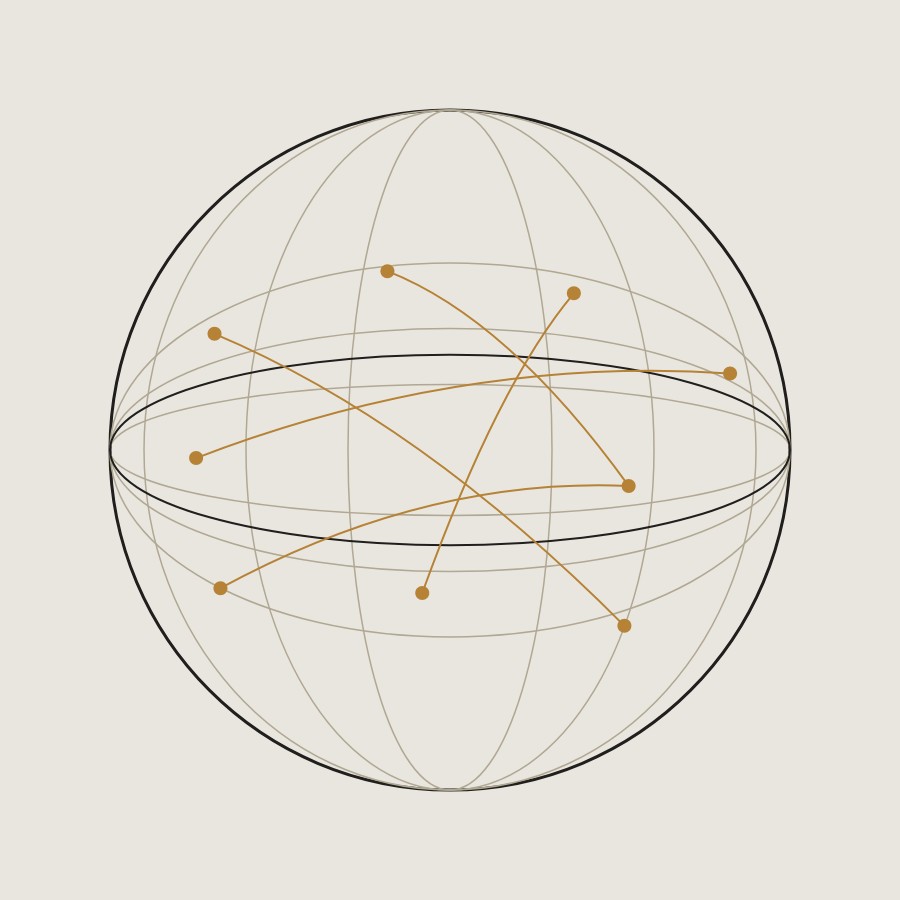 Illustration of a globe with connected nodes